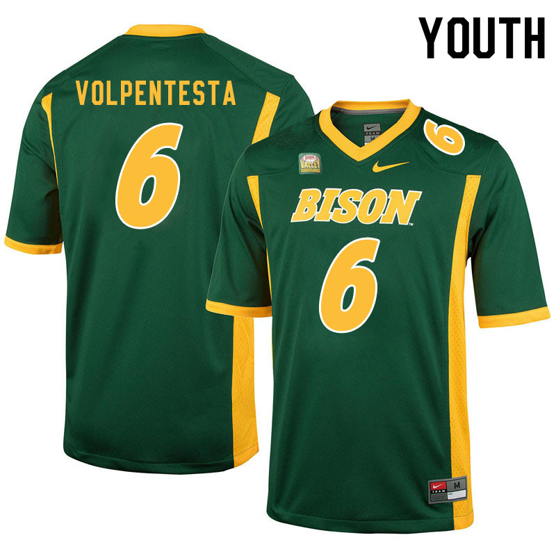 Youth #6 Giancarlo Volpentesta North Dakota State Bison College Football Jerseys Sale-Green - Click Image to Close